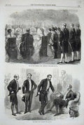 Old Antique Print 1869 Empress Eugenie Abyssinian Page Court Costume Men 19th