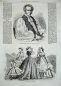 Old Antique Print 1865 Rev. Jacobson Bishop Chester Paris Fashion Dresses 19th