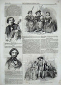 Old Antique Print 1846 King Commons Princess Theatre Scottish Dwarfs Herr 19th