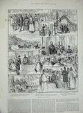 Old Antique Print Royal Hull 1884 Hospital Duke Edinburgh Whitefriar Gate 19th