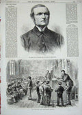 Old Antique Print 1870 Dr Fraser Bishop Manchester School Regent'S Park 19th
