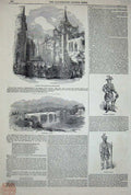 Old Antique Print Cannongate Edinburgh Bothwell Brig Stewart Tartan Chief