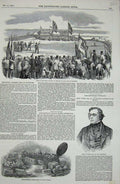 Old Antique Print 1850 Archers Links Montrose Henry Tufnell Postage Stamp 19th