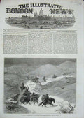 Old Antique Print 1854 Travelling Party Balkans Mountains Constantinople 19th