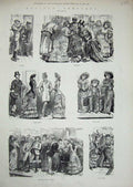 Old Antique Print 1882 Holiday Transport Train People Wedding Honeymoon 19th