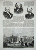 Original Old Antique Print 1876 Lion House Zoological Gardens Parkes Dr. Conway