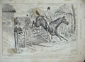 Original Old Antique Print 1880 Advertisment Ellimans Embrocation Horse Jumping