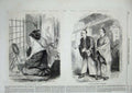 Original Old Antique Print 1864 Japanese Girl Painting Mistrels Yokohama Japan