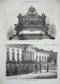 Old Antique Print 1874 Casket London Emperor Russia King Charles Chelsea 19th