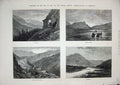 Original Old Antique Print 1877 War Asia Erzeroum Bayazid Hassan Kaleh Kuprikoi