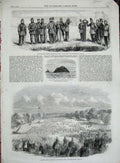 Original Old Antique Print 1860 Ragged Schools Muswell Hill Shooting Black Rock