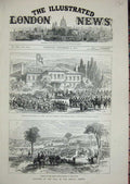 Original Old Antique Print 1877 War Siers Rasgrad Mahomet Ali Pasha Commander