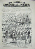 Original Old Antique Print 1884 War Soudan Hussars Souakim Baker Pasha Siers