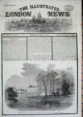 Old Antique Print 1861 Frogmore House Windsor Castle Duchess Kent House 19th