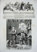 Old Antique Print 1854 Sancho Panza Wife Woman Man Dog John Gilbert Art 19th