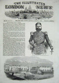 Old Antique Print 1852 Araba Pacha Viceroy Egypt Railway Alexandria Boat 19th
