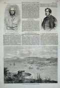 Old Antique Print 1862 Point Levi Quebec Baddeley Bust John Locke Canada 19th