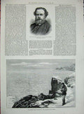 Old Antique Print 1884 Lord Ampthill Ambassador Berlin Greely Arctic Snow 19th