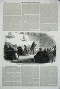 Old Antique Print 1851 Meeting Repeal Taxes Knowledge Martin'S-Hall Men 19th
