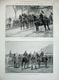 Original Old Antique Print 1894 Sicily General Morra Italian Siers Officers War