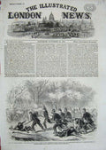 Original Old Antique Print Civil War America 1861 Ball'S Bluff Potomac Siers