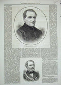 Old Antique Print 1876 Cardinal Antonelli New Peer Baron Airey Portrait 19th