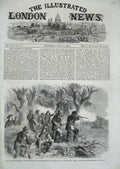 Old Antique Print 1862 Civil War America Thompson Guerrillas Mississippi 19th