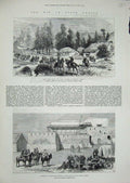 Old Antique Print 1879 War South Africa Curry'S Post Verulam Laager Army 19th