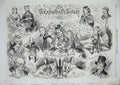 Original Old Antique Print 1868 Christmas Belles Ice Presents Childrens Winter
