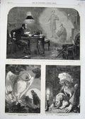 Old Antique Print 1863 Giant Owl Tricksey-Wee Thimble Freemans Phantoms 19th