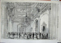 Old Antique Print 1859 Opening Ball New Assembly Rooms Manchester England 19th