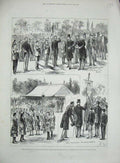 Old Antique Print 1883 Drill Competition London Board Schools Buckhurst 19th