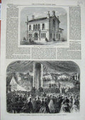 Original Old Antique Print 1866 Duke Edinburgh School Conway Liverpool Suffolk