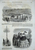 Old Antique Print 1855 Fashion Pacha Egypt Candelabrum Southsea Burmese 19th