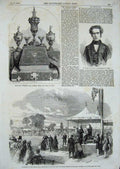 Original Old Antique Print 1855 Alderman Spiers Home Park Windsor Prince Albert