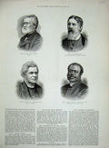 Original Old Antique Print 1885 Artist James Fahey Palgrave Howson Dean Johnson