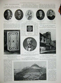 Antique Old Print 1902 Earls Court Moulin Paris Railway Harte Switzerland 20th