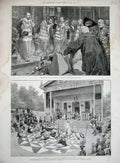 Old Antique Print 1892 Duke York House Lords Agamemnon Bradfield Palace 19th