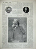 Old Antique Print 1906 Norway Dramatist Henrik Ibsen King Alfonso Bunsen 20th