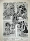Original Old Antique Print 1906 Queens Trousseau Princess Ena Dresses Fashion