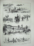 Original Old Antique Print Army Corps Wolmer Forest Hampshire 1890 War Broxhead