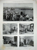 Old Antique Print 1899 Aldershot Hussars Huis Ten Bosch Chinese Boudoir 19th