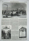 Original Old Antique Print 1856 Siers Mary'S Barracks Chathm Church Crimea War