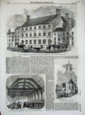 Old Antique Print 1860 Church Giles Oxford School Evangelist Industrial 19th