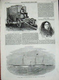 Old Antique Print 1855 Yacht Merriel Quarterly Ships Gassier Fenton'S Van 19th