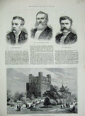 Old Antique Print 1883 Rochester Castle Mayor London Cowan Smith Sheriff 19th