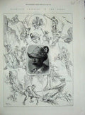 Original Old Antique Print 1884 Mountain Climbing Tyrol Men Ropes Ladders Swain