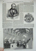 Old Antique Print 1846 Laboratory University College Macaulay Kingsland 19th