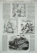 Old Antique Print 1857 Houses Parliament Bas-Relief Lady Grey Westminster 19th