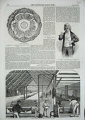 Original Old Antique Print 1855 Tinline Testimonial Theatre Indiarubber Works